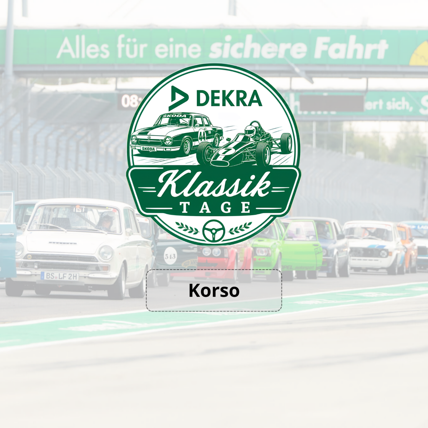 Ticket für die Teilnahme am Korso während der DEKRA Klassik Tage auf dem DEKRA Lausitzring