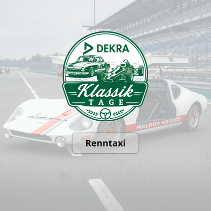 Renntaxi als Beifahrer auf der Gran-Prix-Strecke des DEKRA Lausitzrings während der DEKRA Klassik Tage erleben