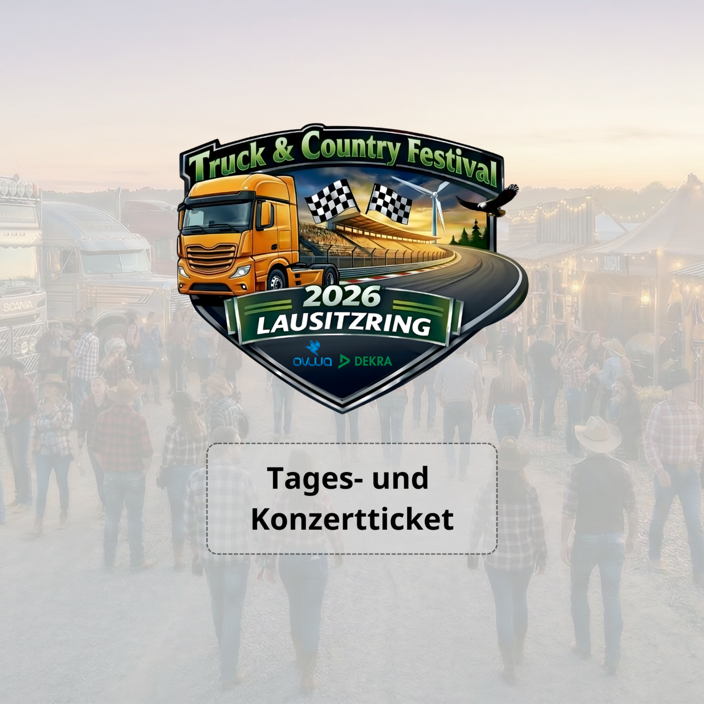 Tages- und Konzertticket für den Samstag des Truck & Country Festivals auf dem DEKRA Lausitzring