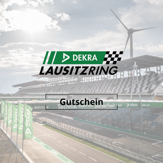 Wertgutschein für den Webshop des DEKRA Lausitzrings, einlösbar für Tickets, Events, Fahrsicherheitstrainings und Merchandise