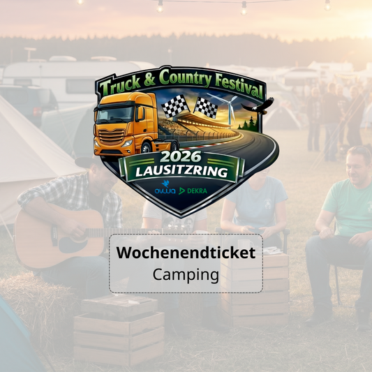 Wochenendticket inklusive Camping für das Truck und Country Festivals auf dem DEKRA Lausitzring