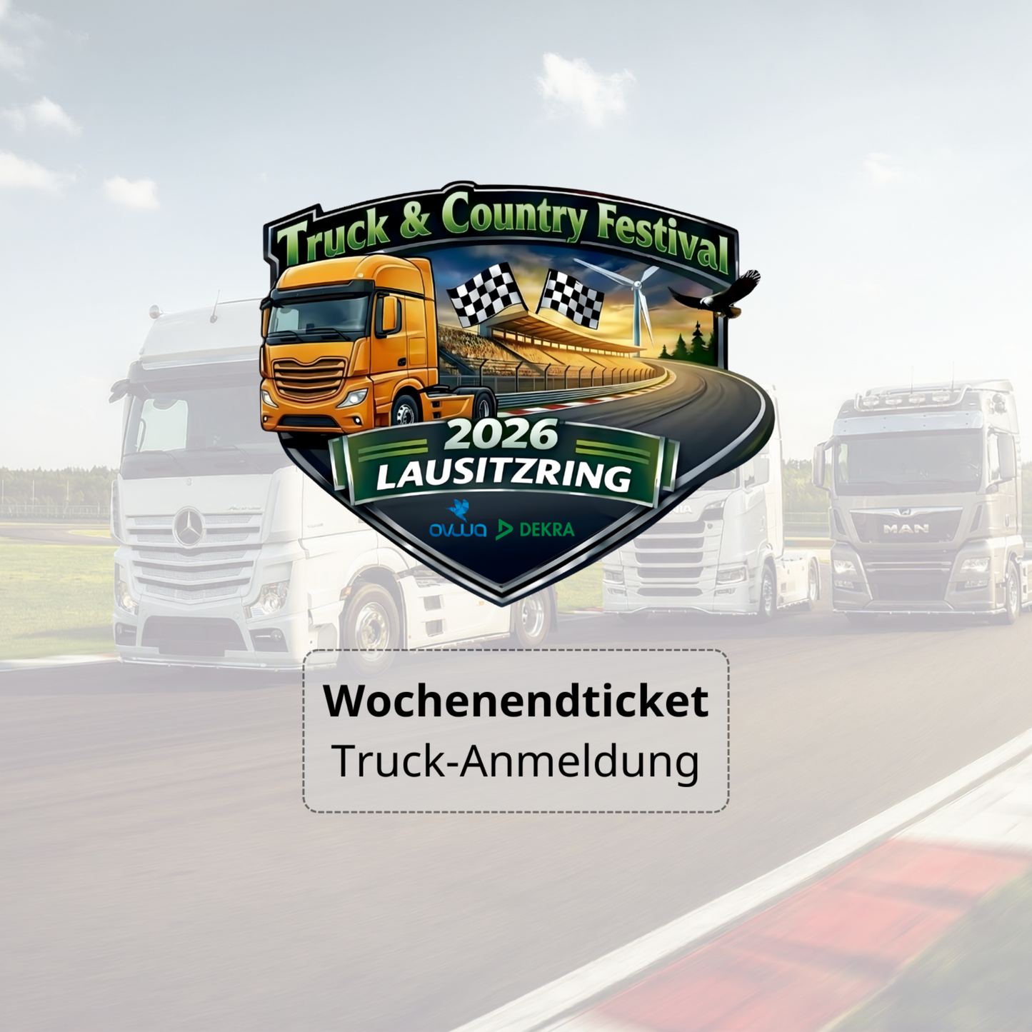 Wochenendticket inklusive Truck-Anmeldung für das Truck und Country Festival auf dem DEKRA Lausitzring