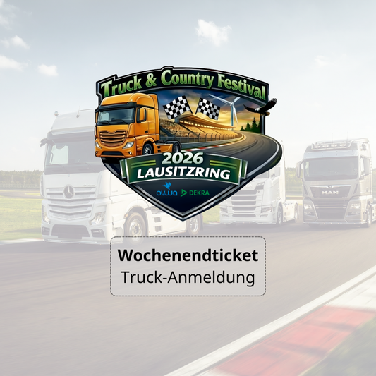 Wochenendticket inklusive Truck-Anmeldung für das Truck und Country Festival auf dem DEKRA Lausitzring